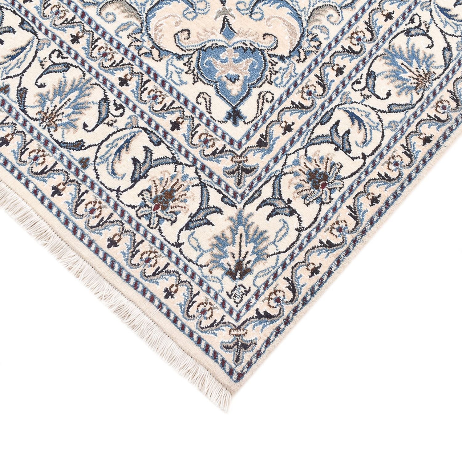 Persisk tæppe - Nain - 200 x 152 cm - lys beige