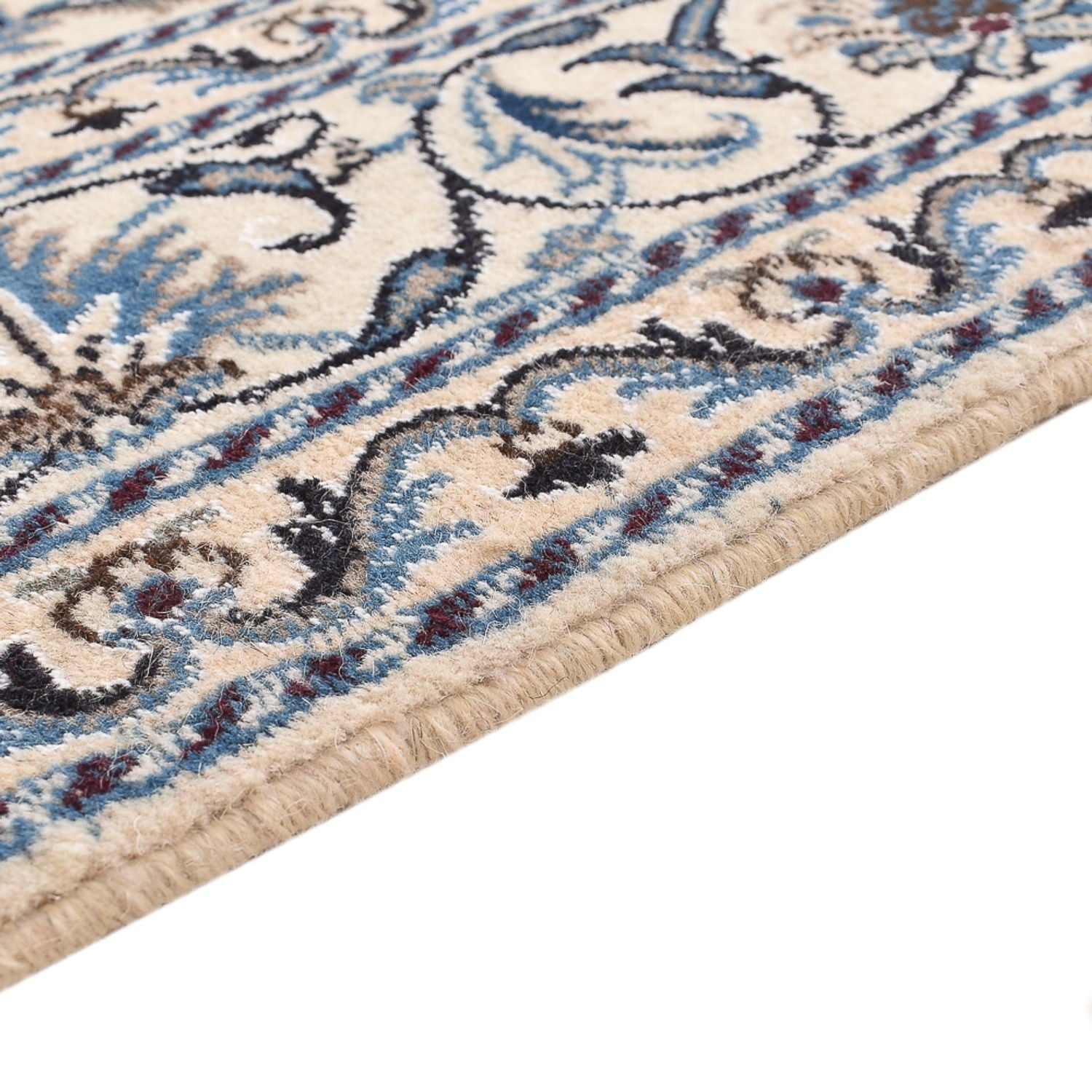 Persisk tæppe - Nain - 200 x 152 cm - lys beige