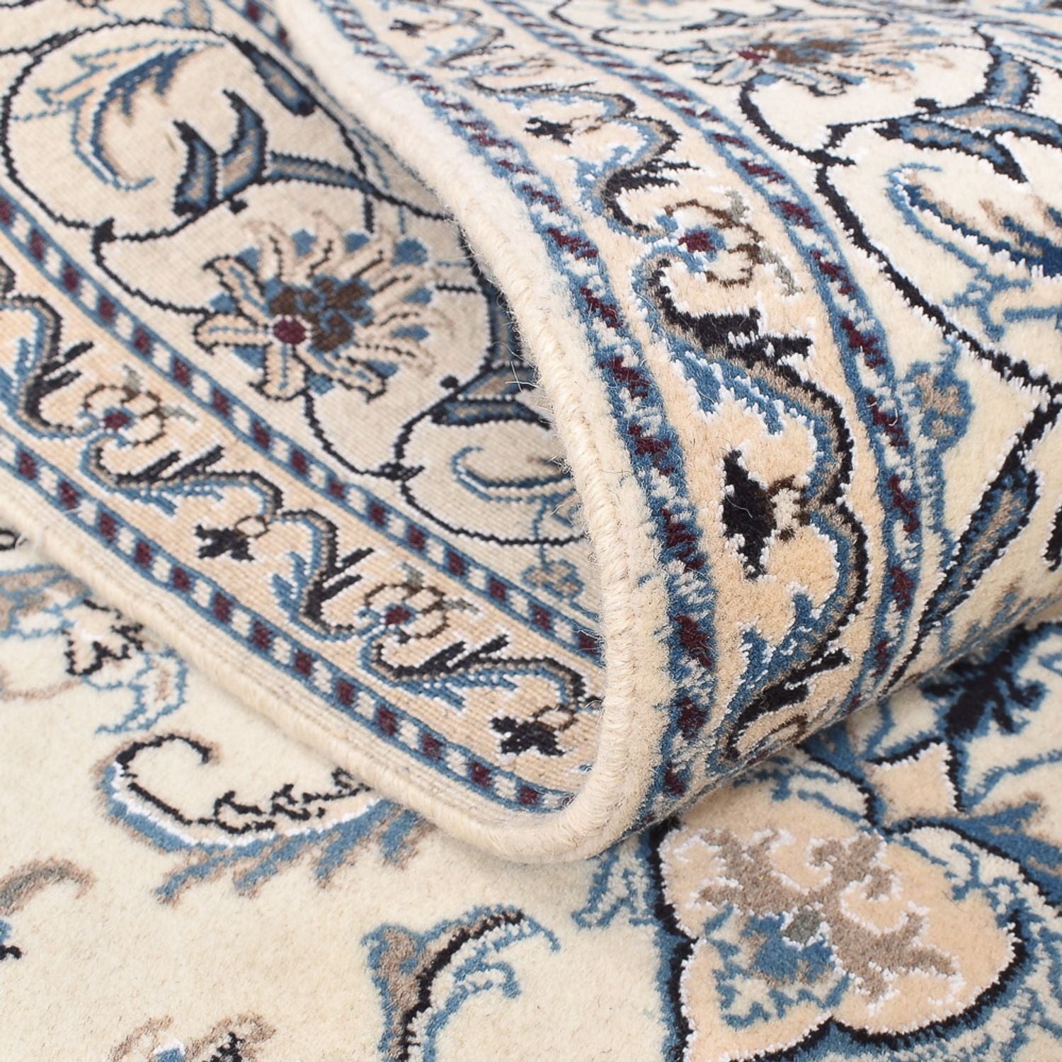 Persisk tæppe - Nain - 200 x 152 cm - lys beige