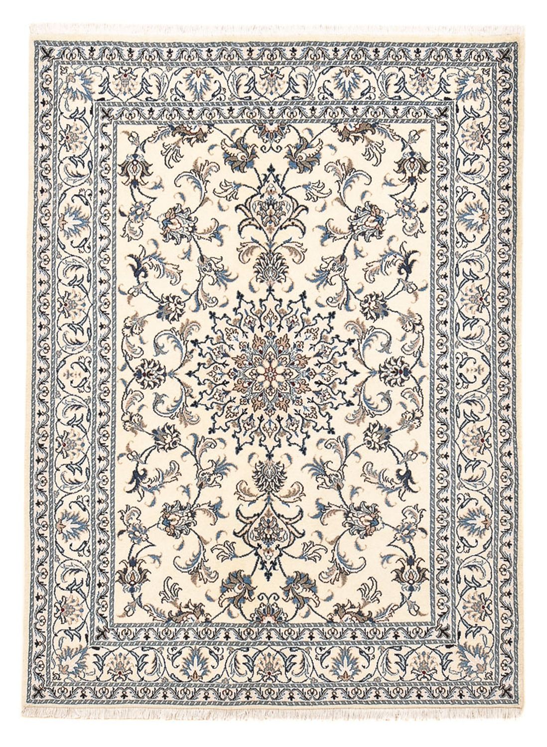 Persisk tæppe - Nain - 195 x 150 cm - lys beige