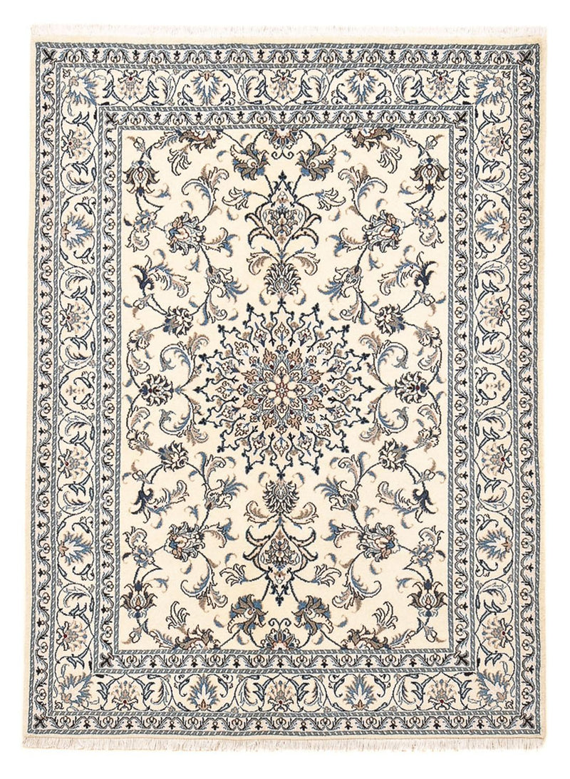 Persisk tæppe - Nain - 195 x 150 cm - lys beige