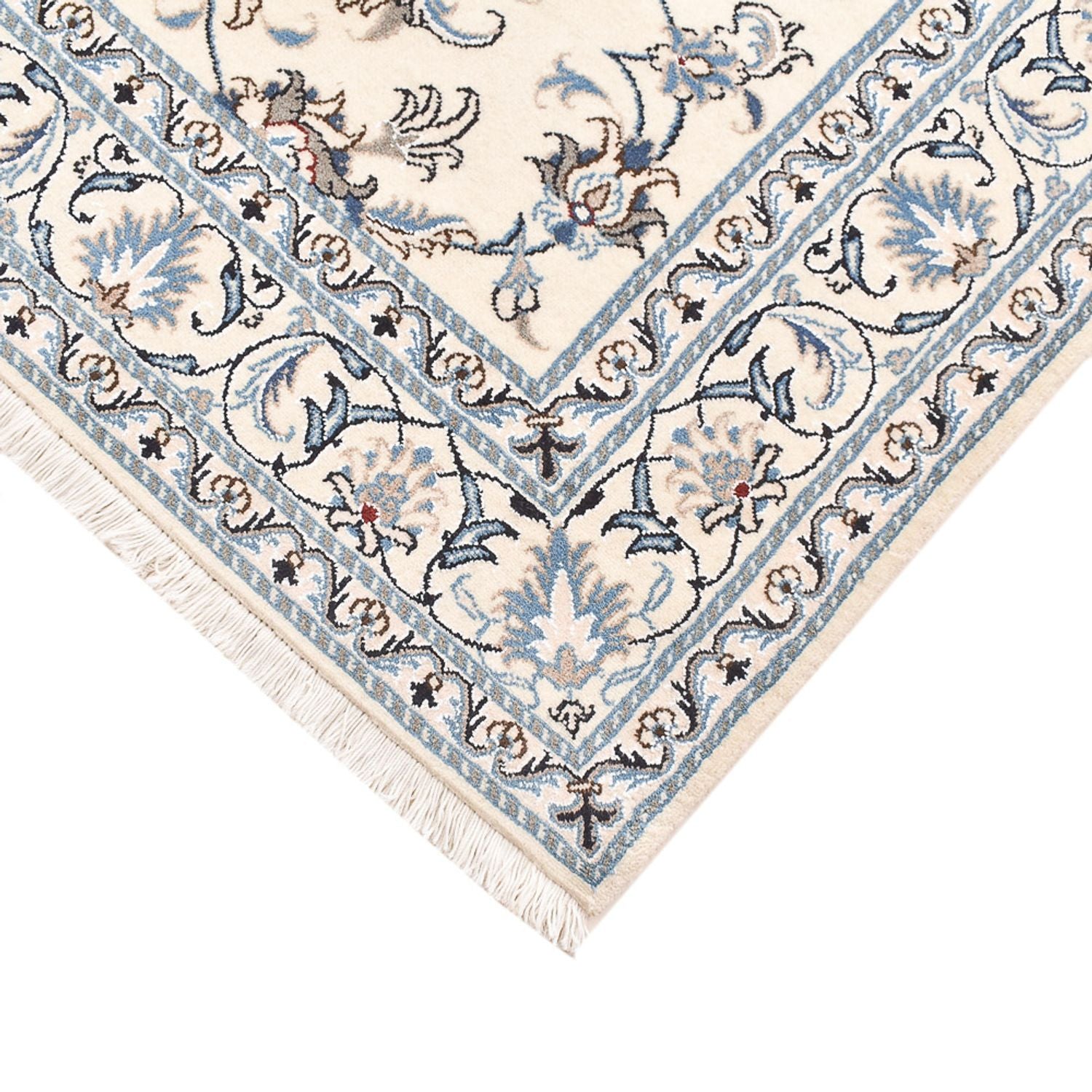 Persisk tæppe - Nain - 195 x 150 cm - lys beige