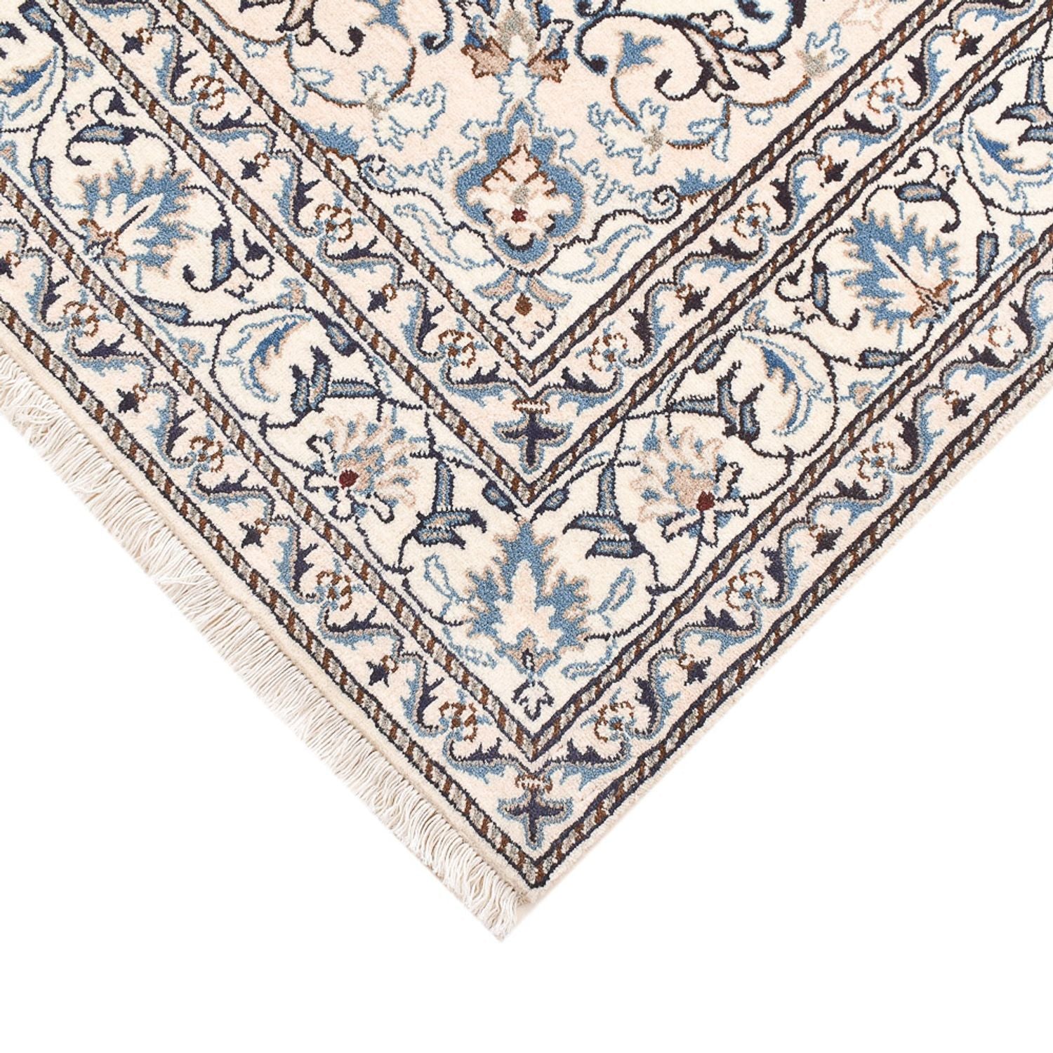 Persisk tæppe - Nain - 195 x 150 cm - lys beige