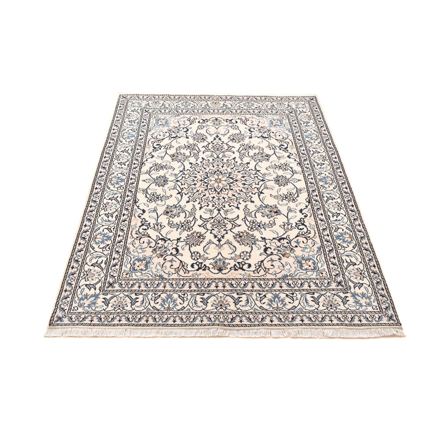 Persisk tæppe - Nain - 195 x 150 cm - lys beige