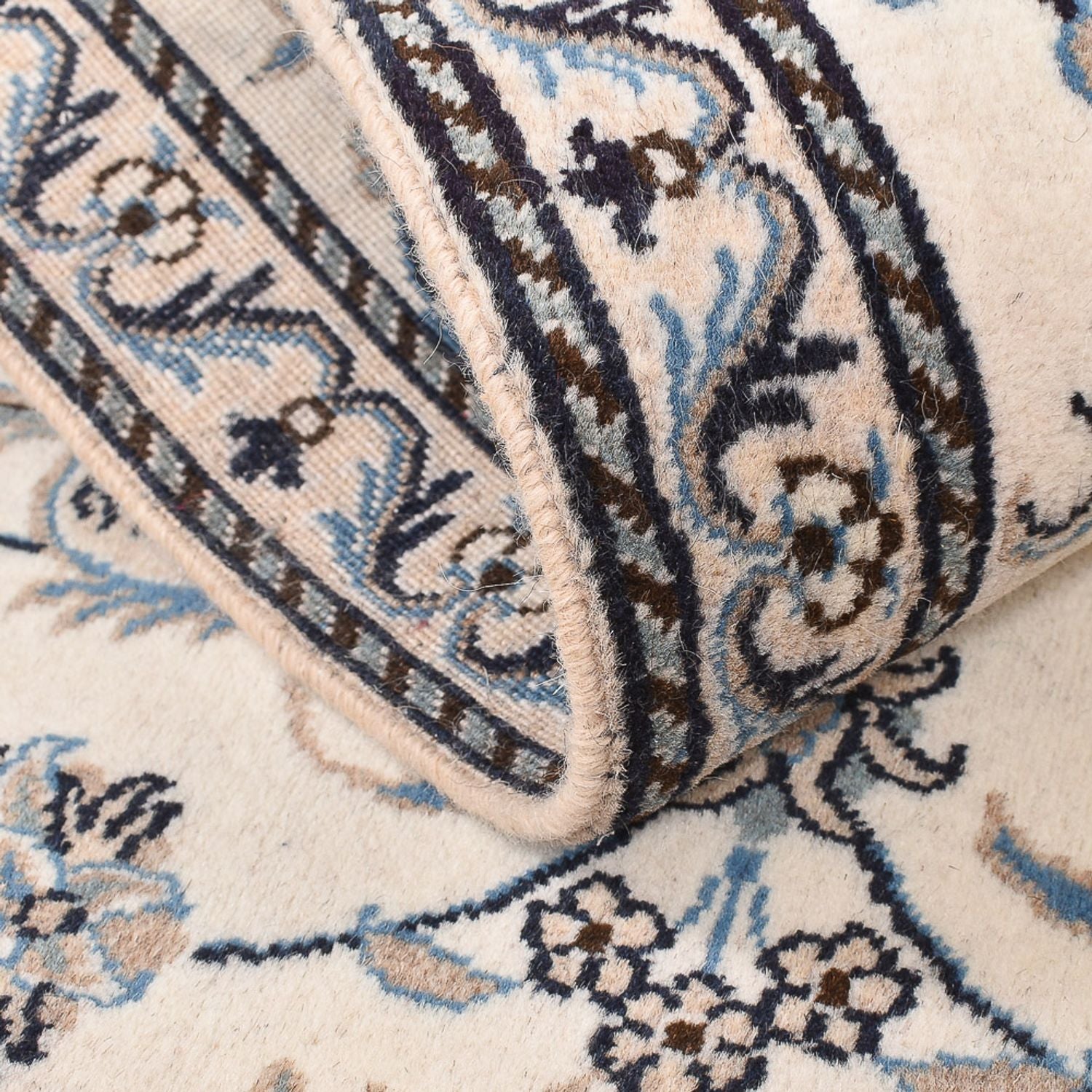 Persisk tæppe - Nain - 138 x 90 cm - lys beige
