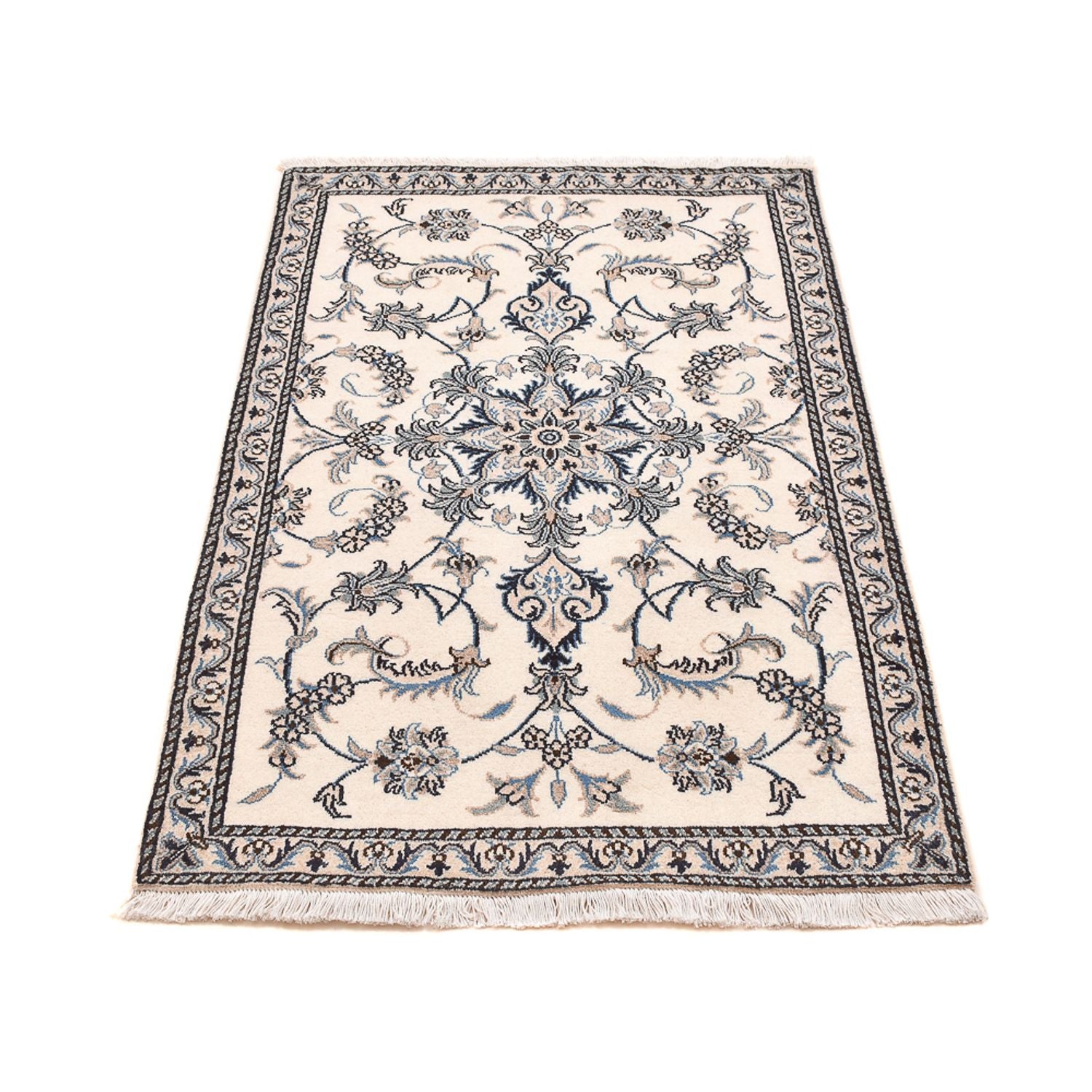 Persisk tæppe - Nain - 138 x 90 cm - lys beige