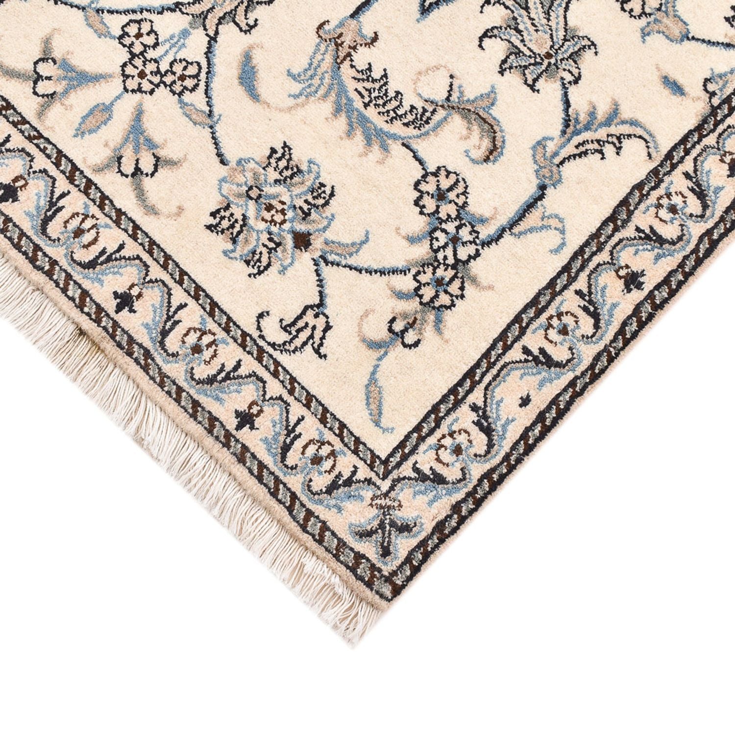 Persisk tæppe - Nain - 146 x 88 cm - lys beige
