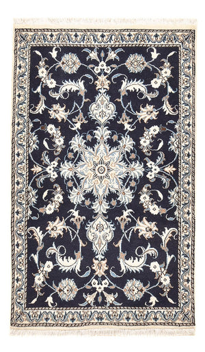 Persisk tæppe - Nain - 140 x 87 cm - mørk beige