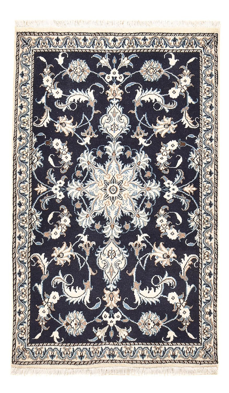 Persisk tæppe - Nain - 140 x 87 cm - mørk beige