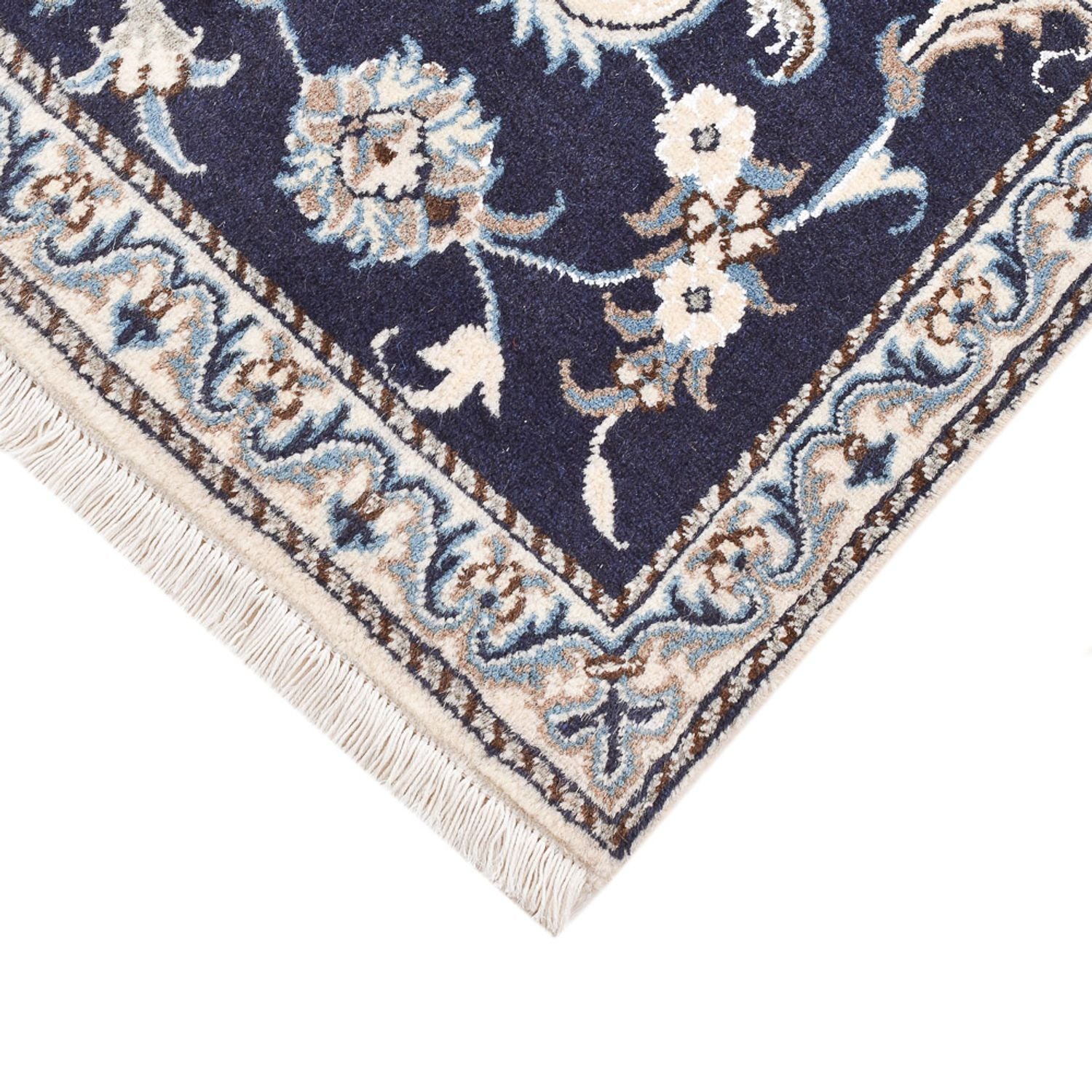 Persisk tæppe - Nain - 140 x 87 cm - mørk beige