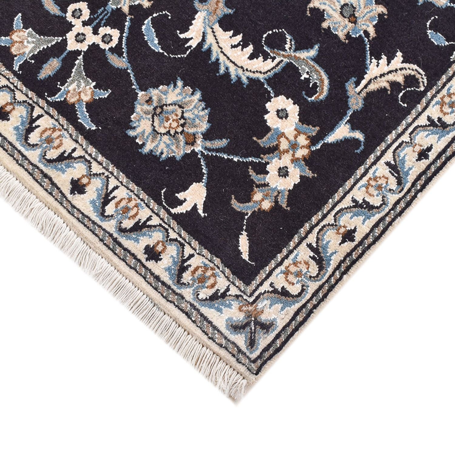 Persisk tæppe - Nain - 145 x 87 cm - mørk beige