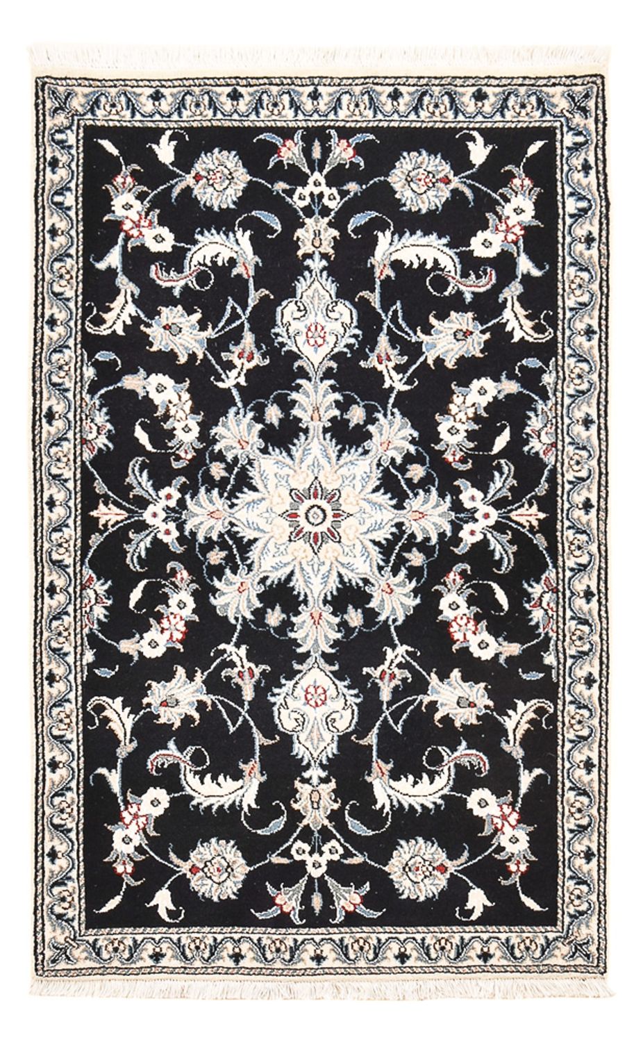 Persisk tæppe - Nain - 142 x 87 cm - mørkeblå