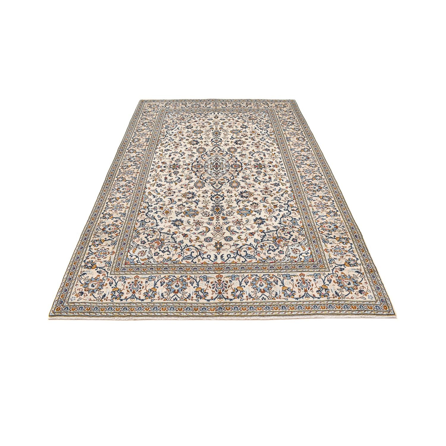 Persisk tæppe - Keshan - 299 x 203 cm - mørk beige