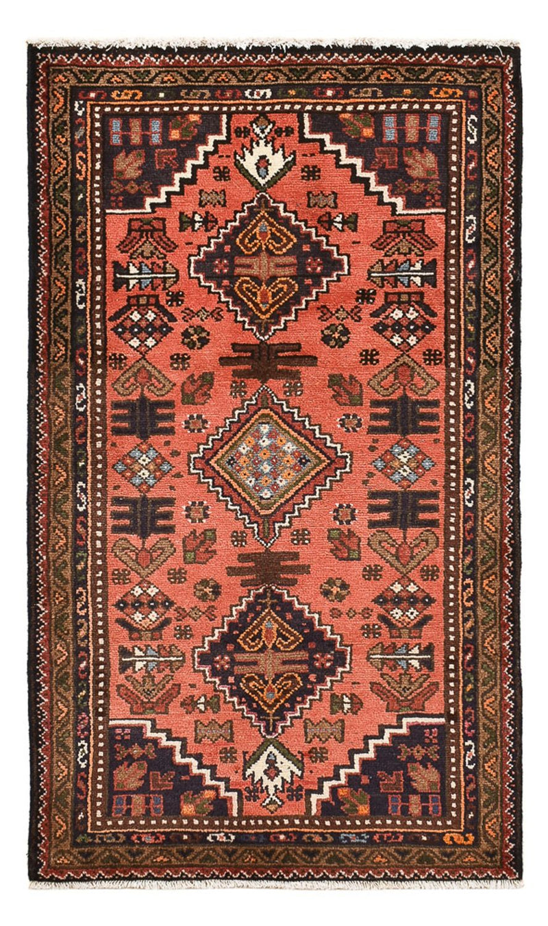 Persisk tæppe - Nomadisk - 124 x 72 cm - lysrød