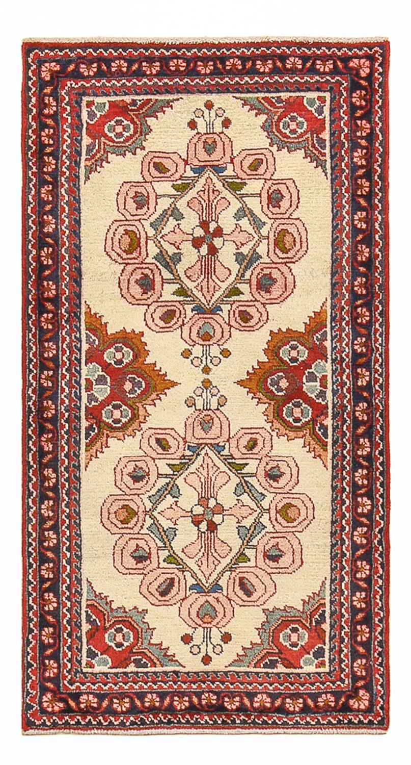 Persisk tæppe - Nomadisk - 128 x 68 cm - beige