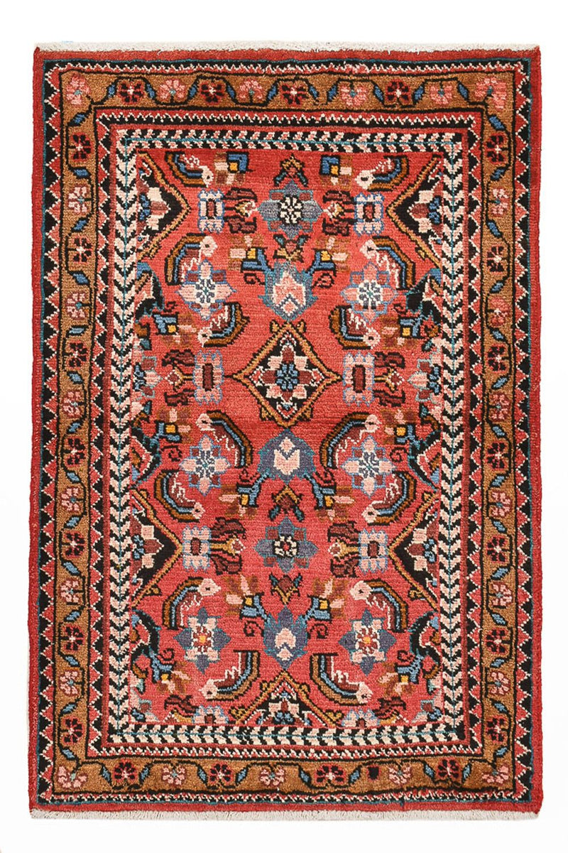 Persisk tæppe - Nomadisk - 107 x 70 cm - lysrød