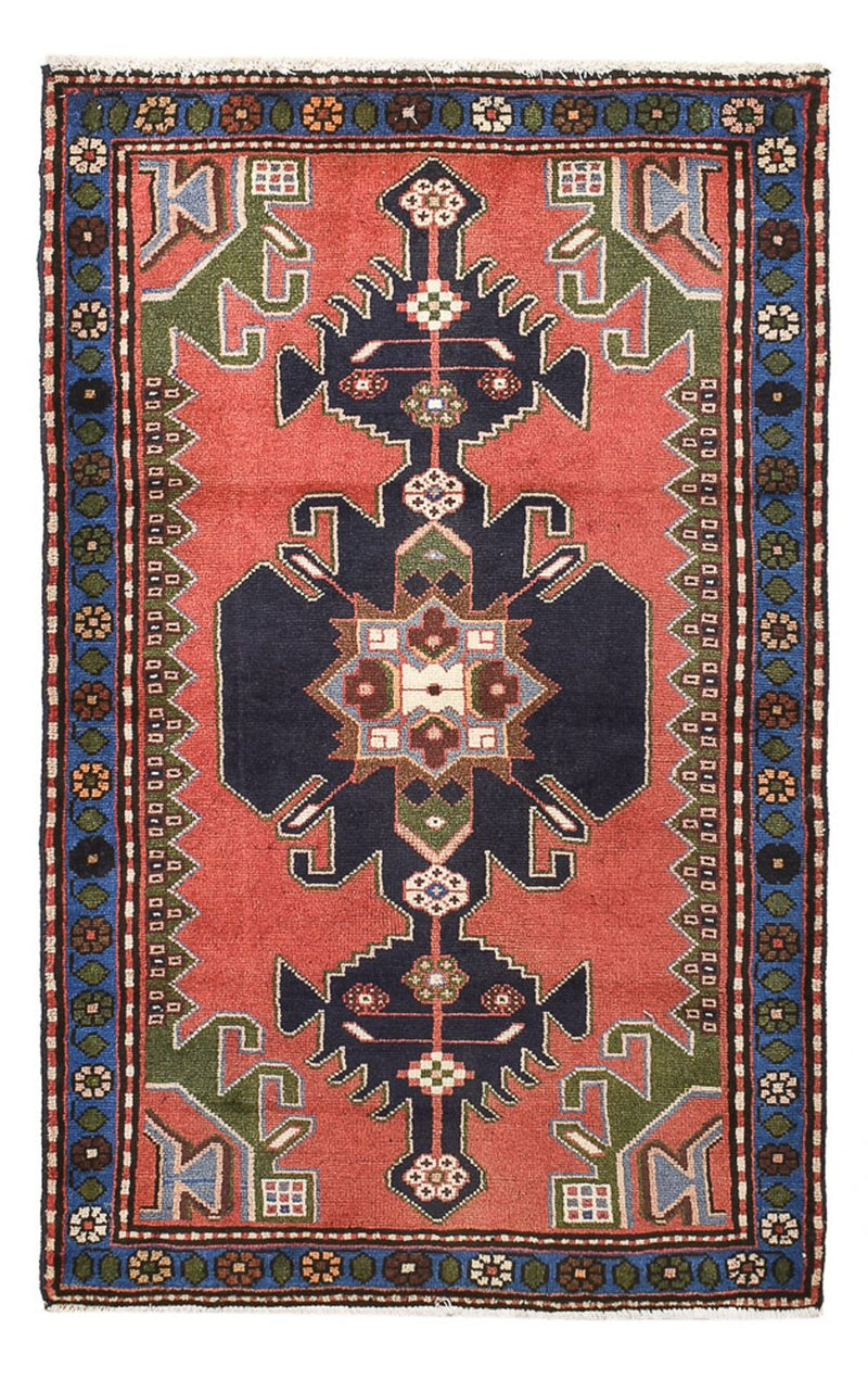 Persisk tæppe - Nomadisk - 123 x 76 cm - lysrød