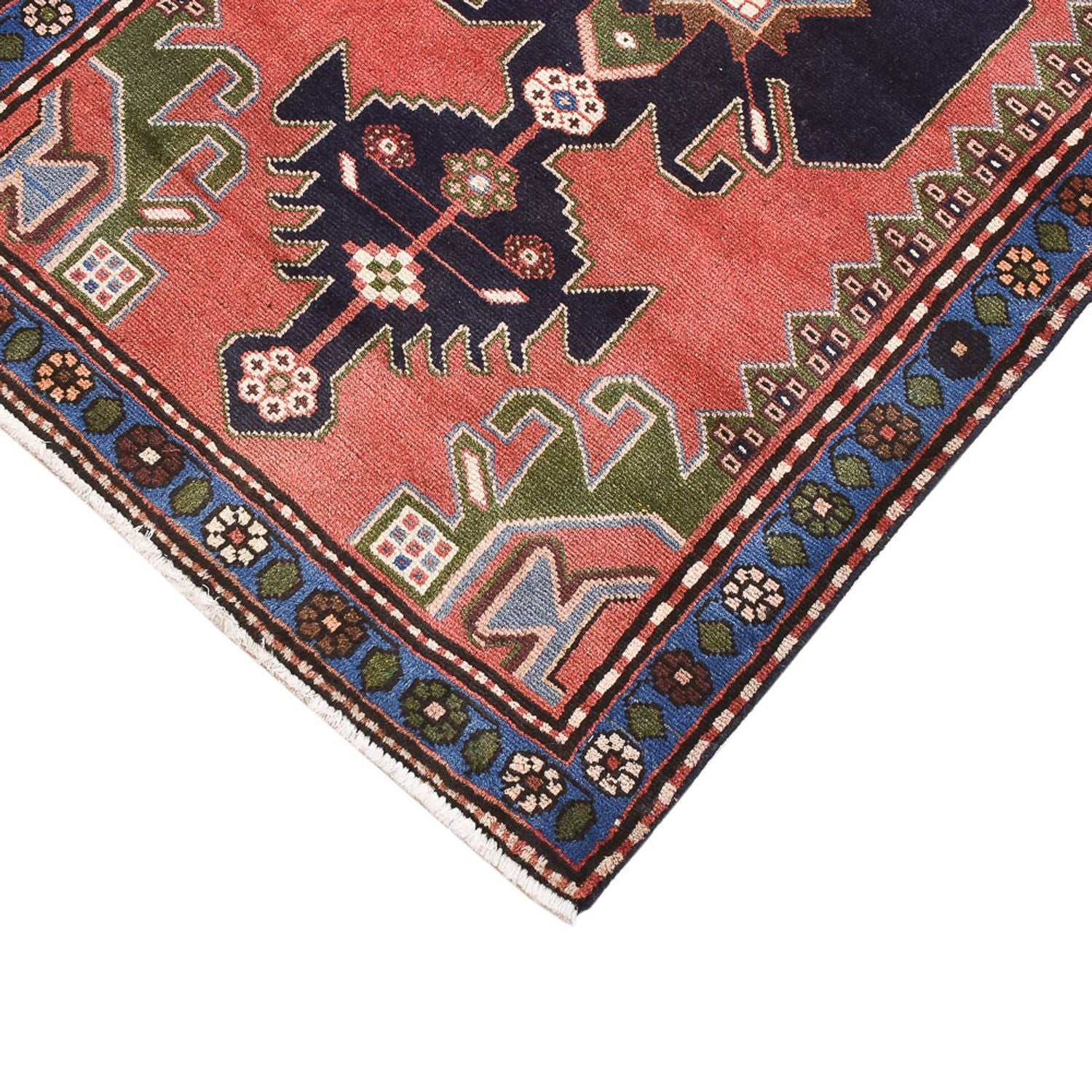Persisk tæppe - Nomadisk - 123 x 76 cm - lysrød