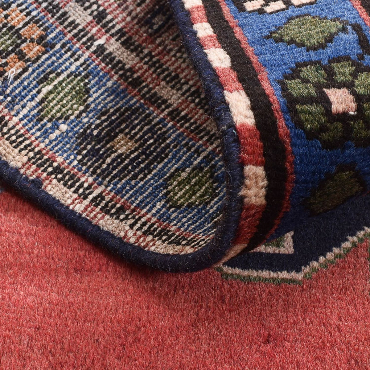 Persisk tæppe - Nomadisk - 123 x 76 cm - lysrød