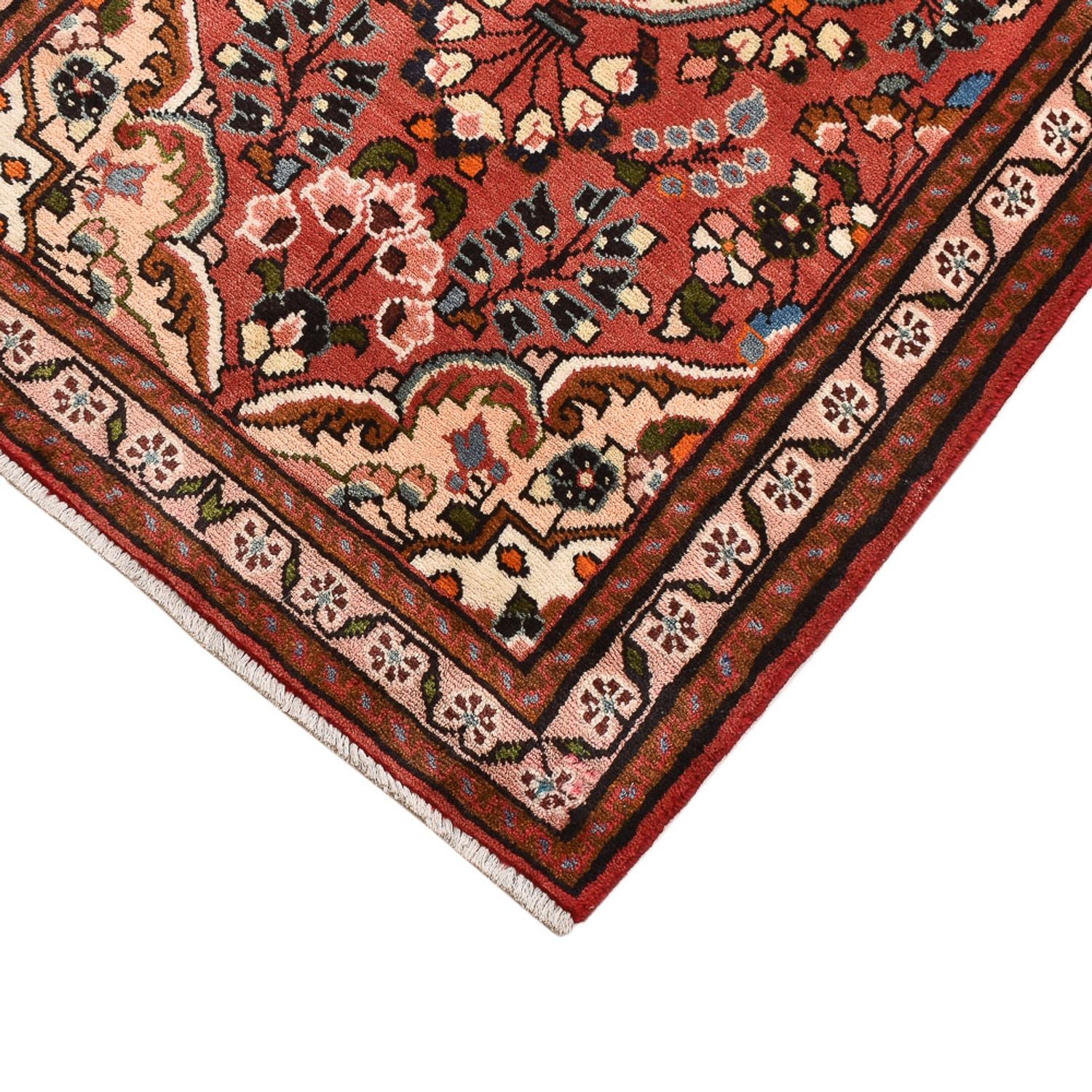 Persisk tæppe - Nomadisk - 136 x 76 cm - mørkerød