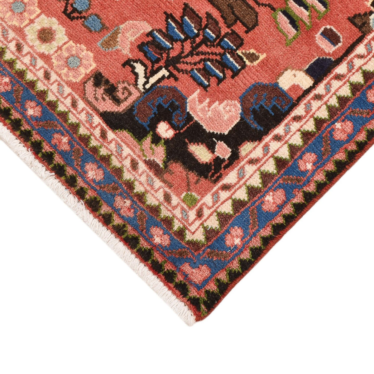 Persisk tæppe - Nomadisk - 110 x 67 cm - lysrød