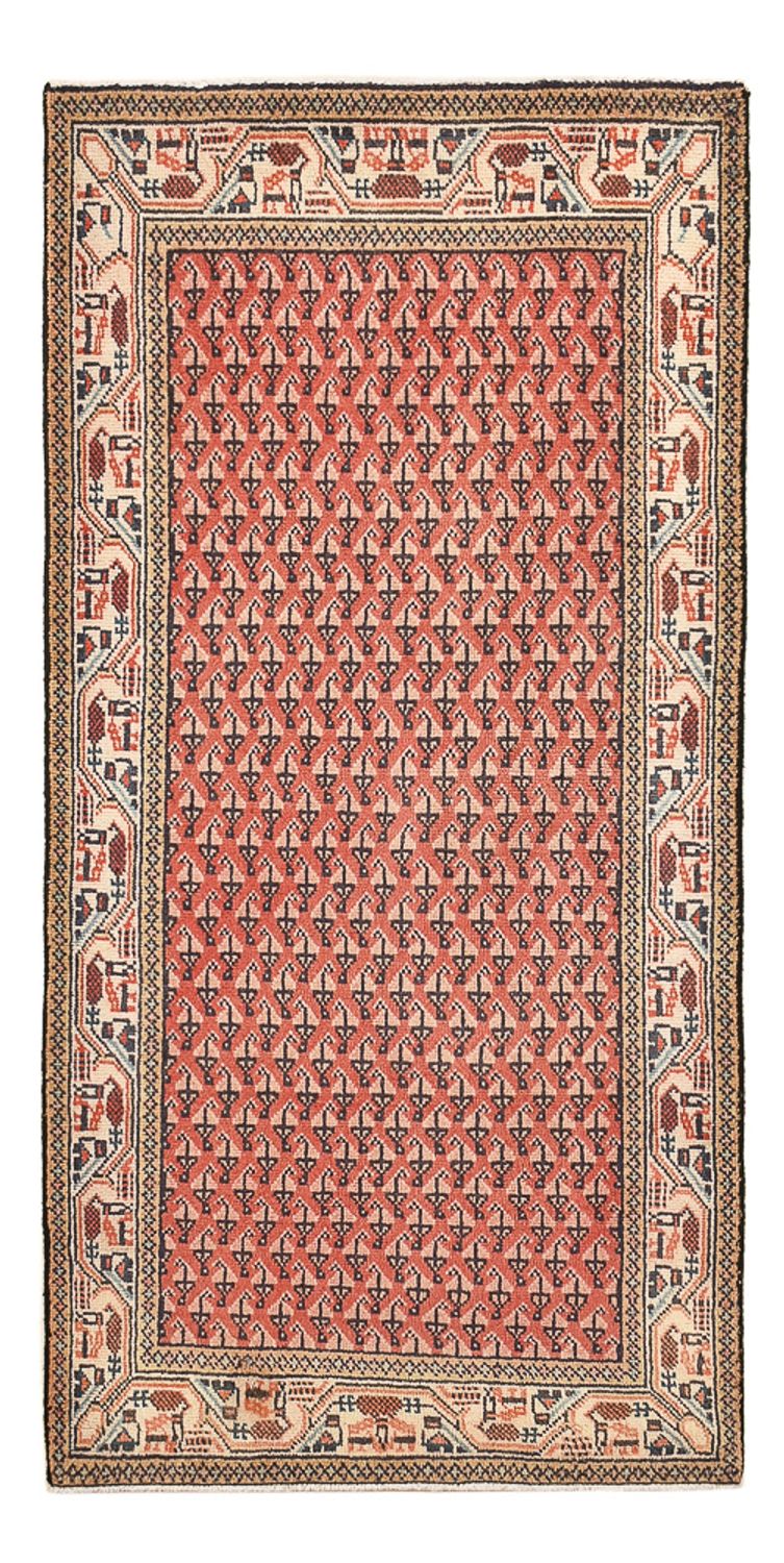 Persisk tæppe - Mir - 127 x 61 cm - lysrød