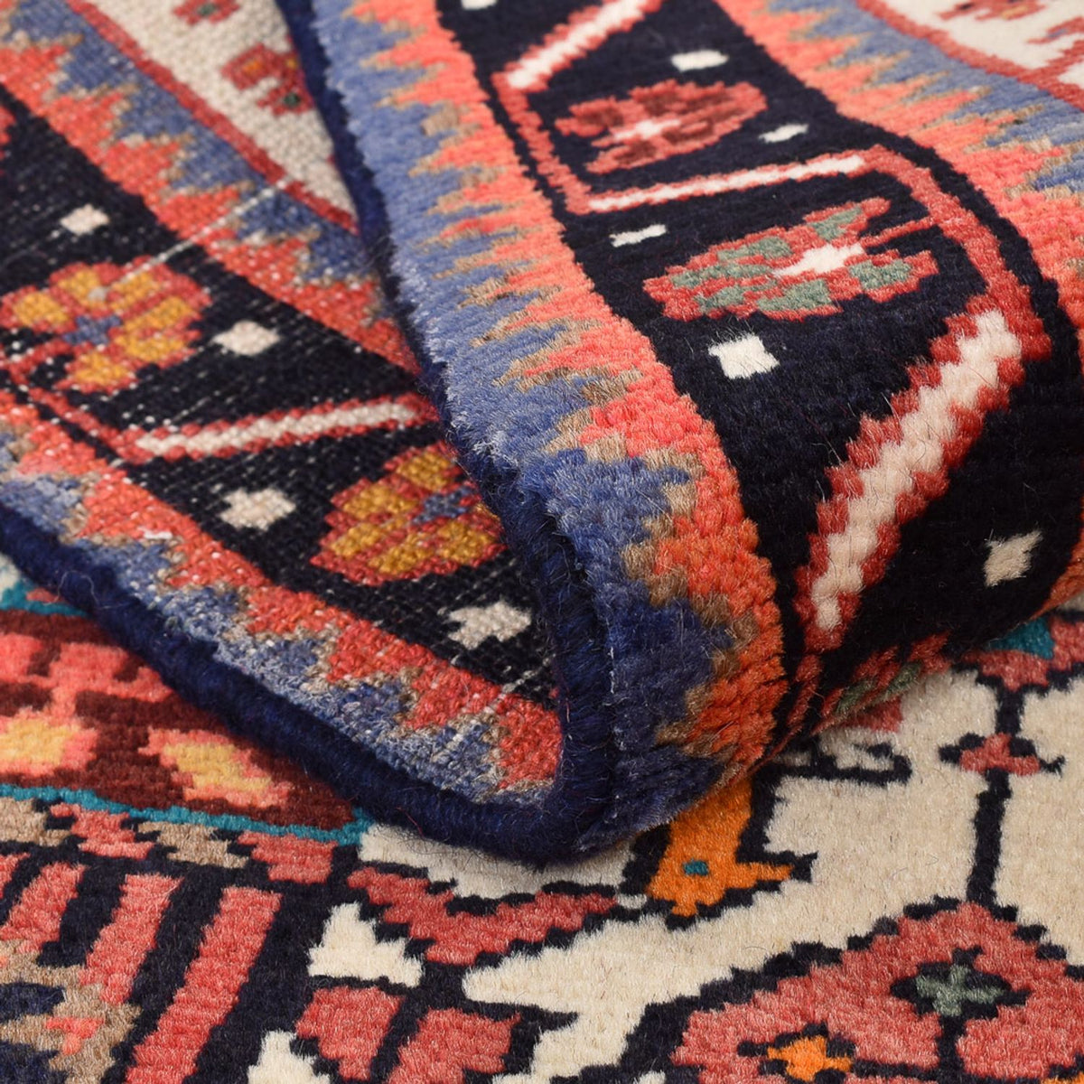 Persisk tæppe - Nomadisk - 130 x 86 cm - lysrød