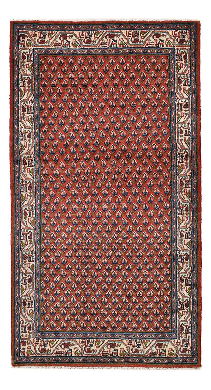Persisk tæppe - Mir - 132 x 69 cm - mørkerød