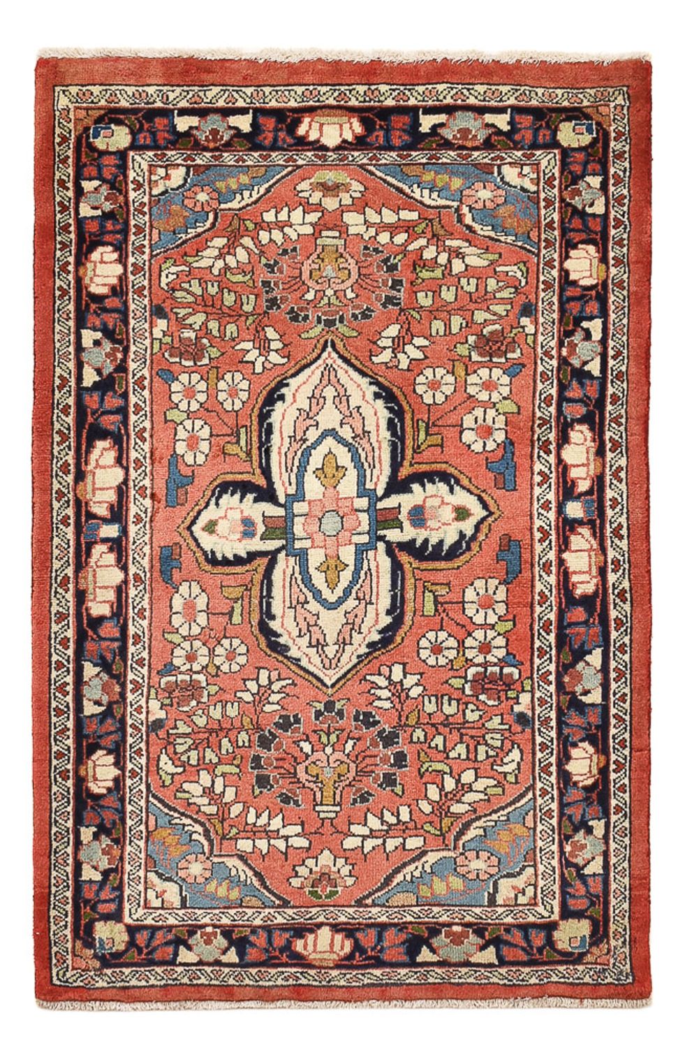 Persisk tæppe - Nomadisk - 107 x 71 cm - lysrød