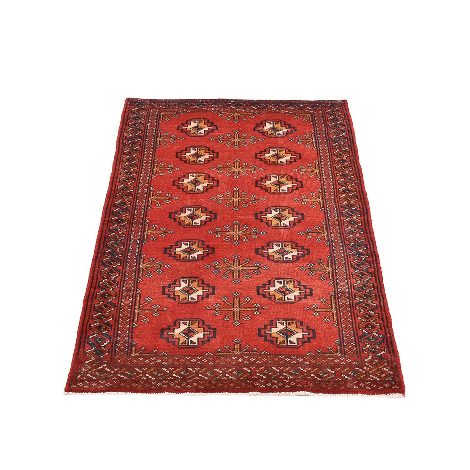 Turkaman-tæppe - 116 x 77 cm - rød