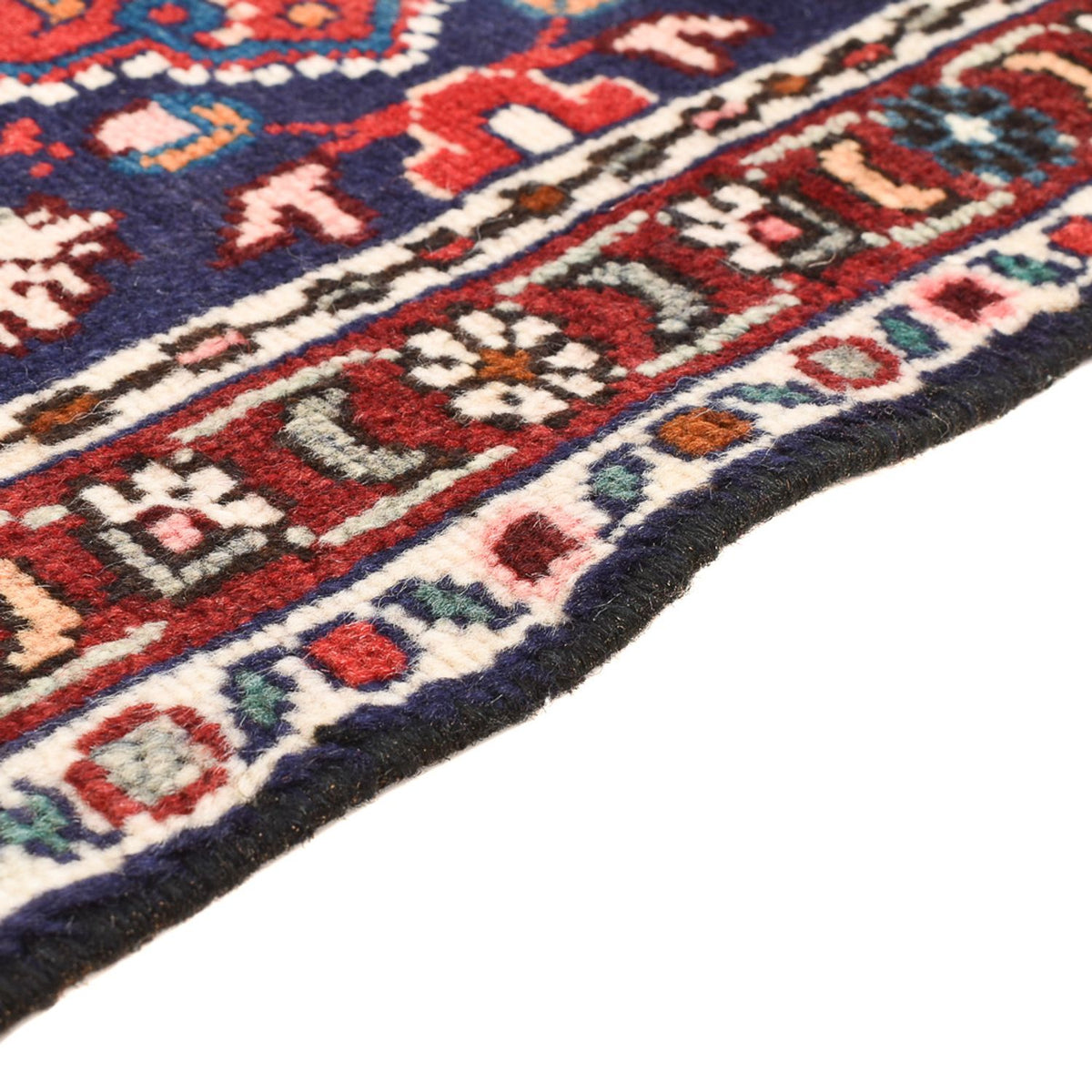 Persisk tæppe - Nomadisk - 93 x 54 cm - mørkerød