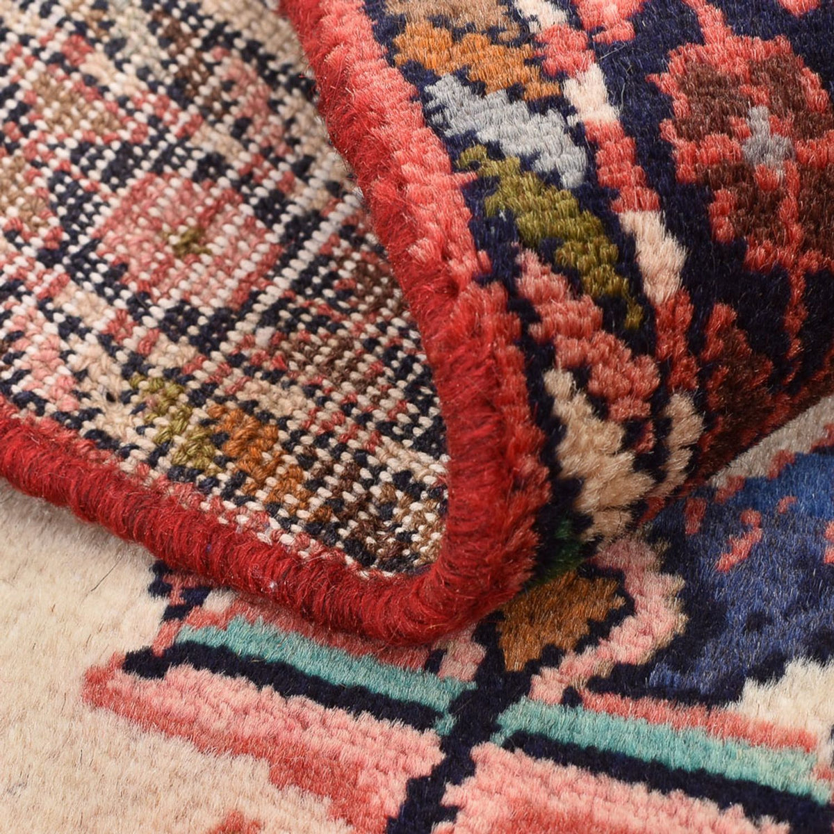 Persisk tæppe - Nomadisk - 75 x 60 cm - flerfarvet