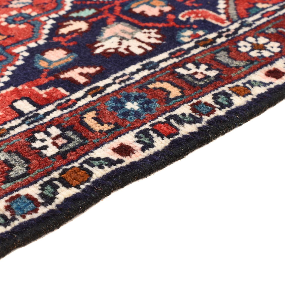 Persisk tæppe - Nomadisk - 90 x 53 cm - mørkerød