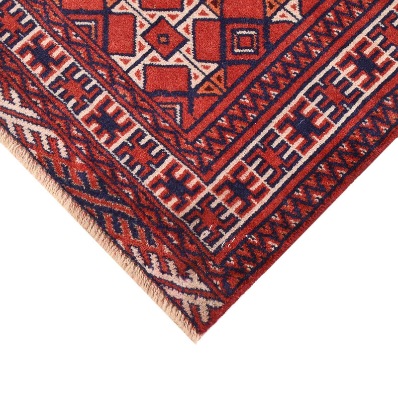 Persisk tæppe - Nomadisk - 92 x 70 cm - mørkerød