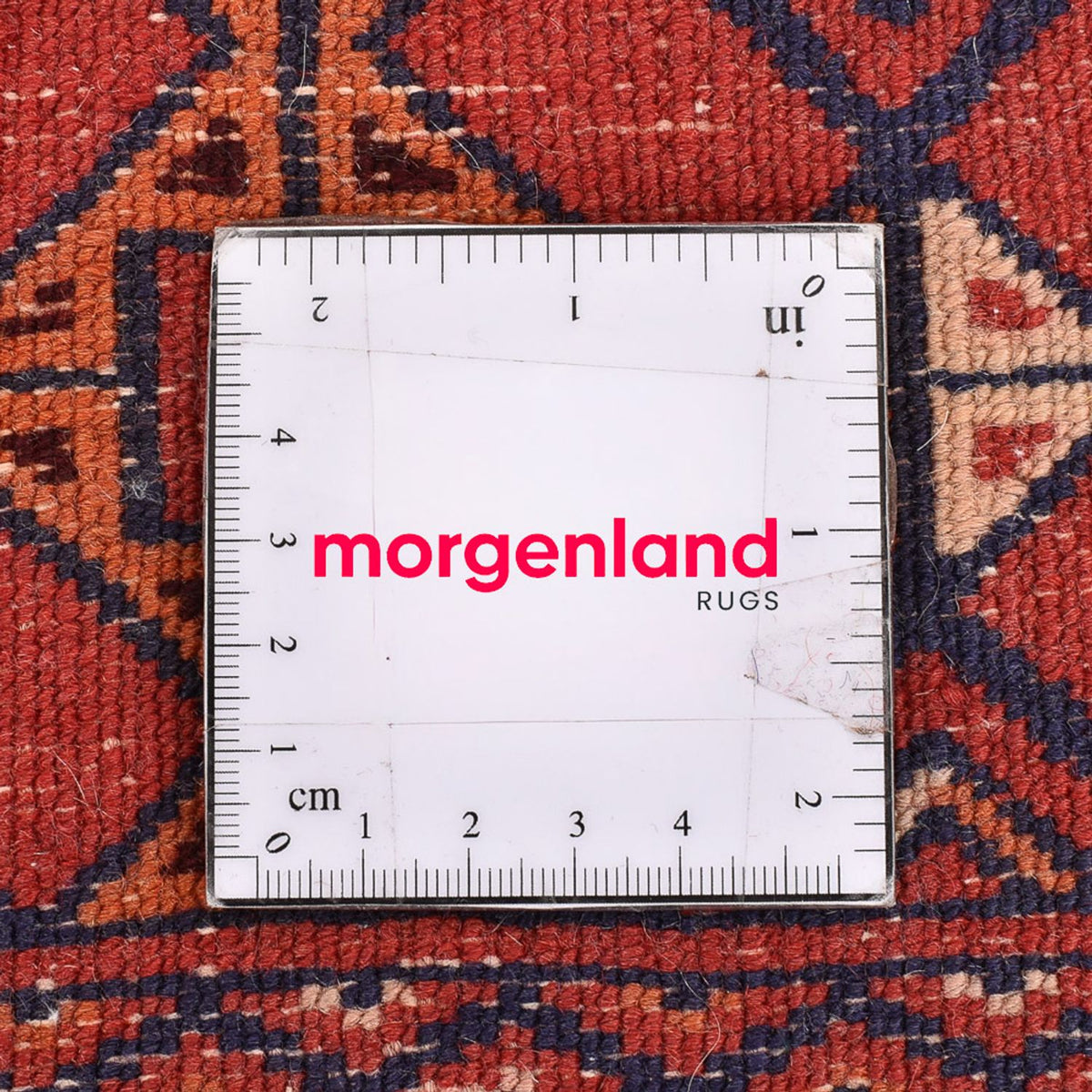 Persisk tæppe - Nomadisk - 92 x 70 cm - mørkerød