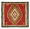 Persisk tæppe - Nomadisk firkantet  - 65 x 65 cm - rød