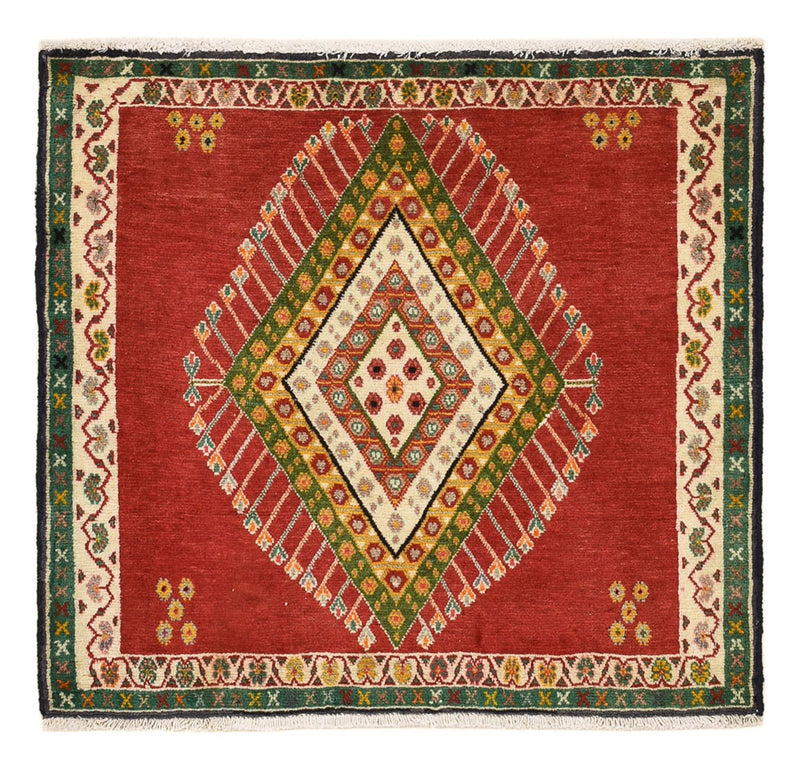 Persisk tæppe - Nomadisk firkantet  - 65 x 65 cm - rød