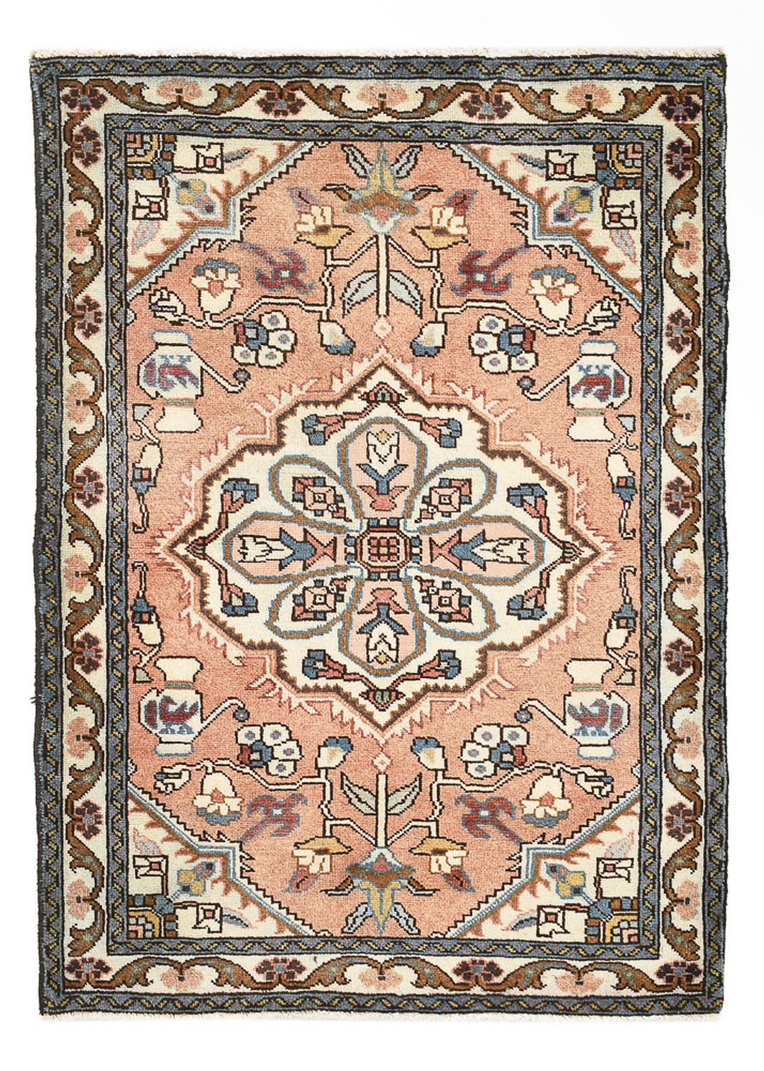 Persisk tæppe - Nomadisk - 102 x 69 cm - lysrød