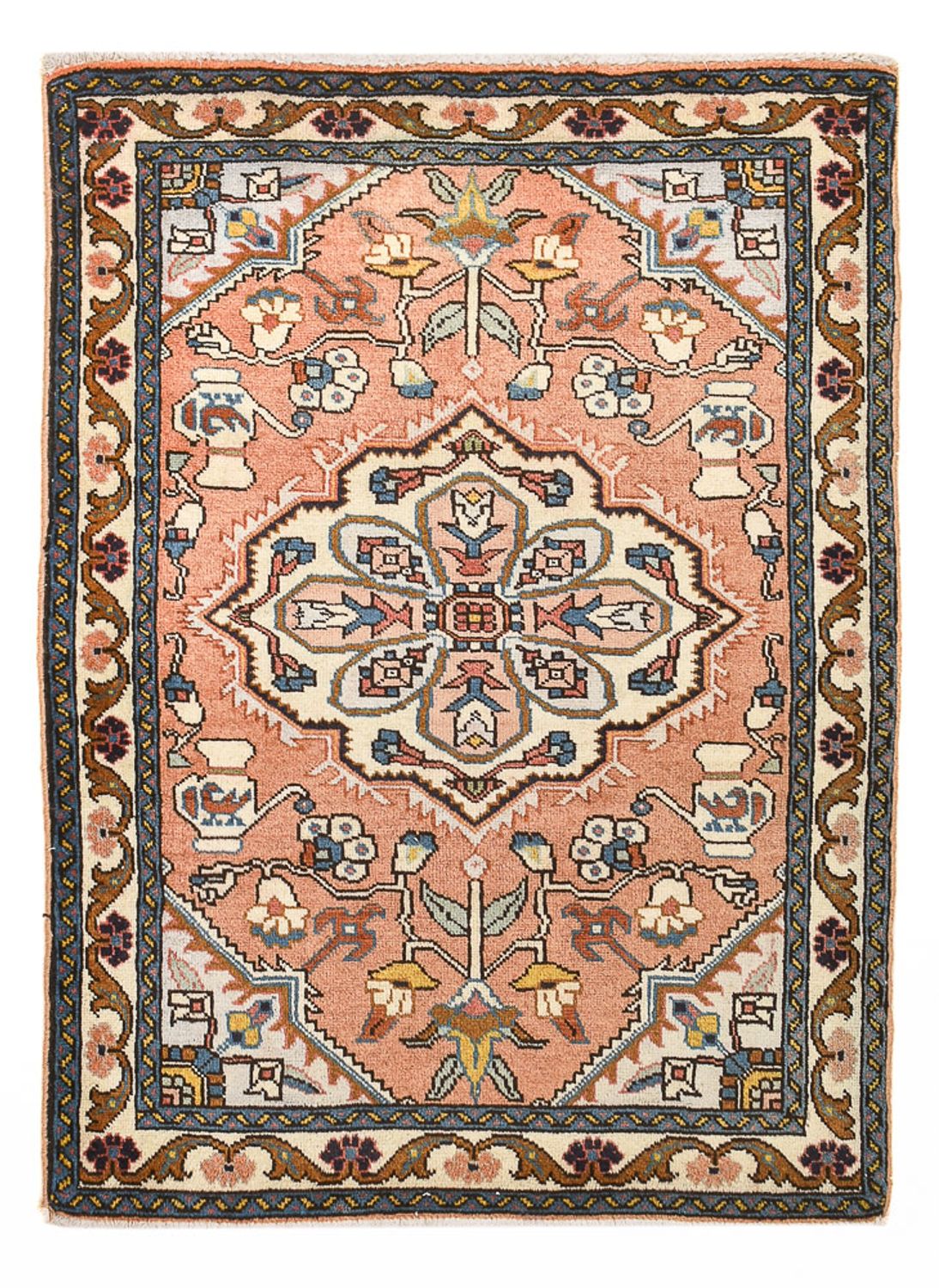 Persisk tæppe - Nomadisk - 95 x 68 cm - lysrød