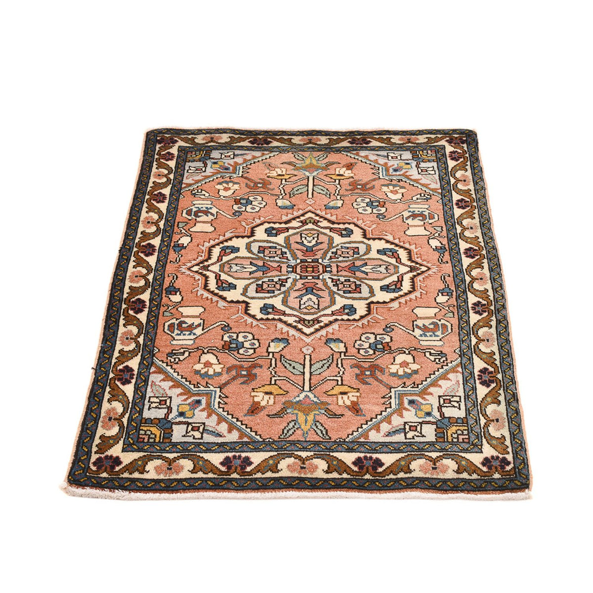 Persisk tæppe - Nomadisk - 95 x 68 cm - lysrød