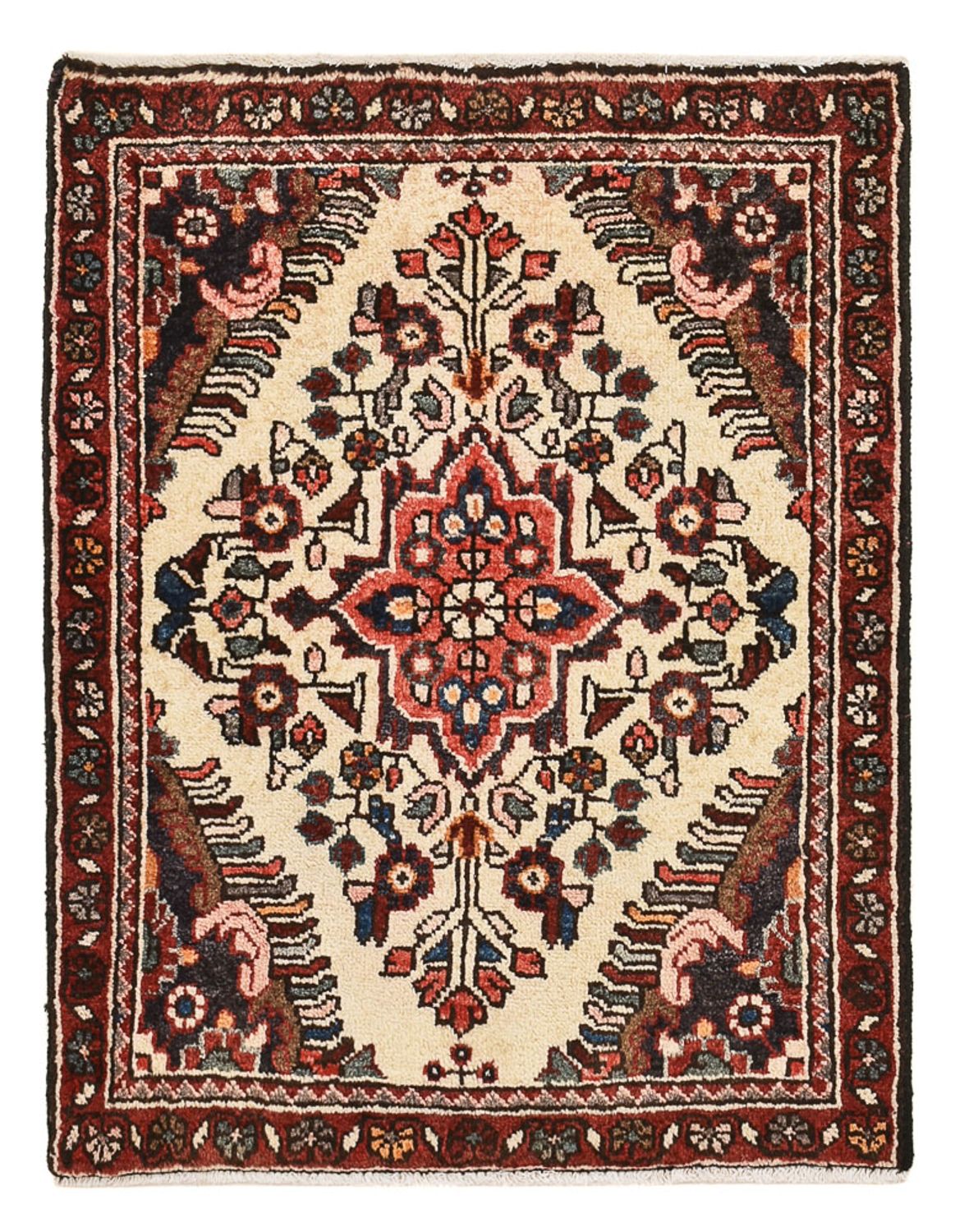 Persisk tæppe - Nomadisk - 77 x 60 cm - lys beige