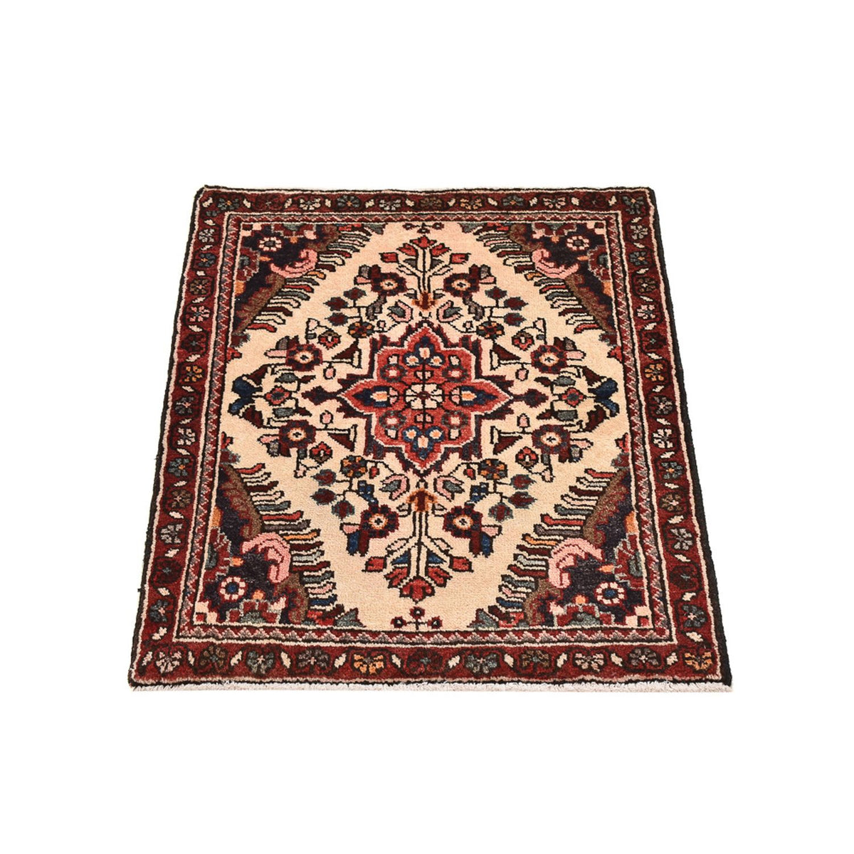 Persisk tæppe - Nomadisk - 77 x 60 cm - lys beige