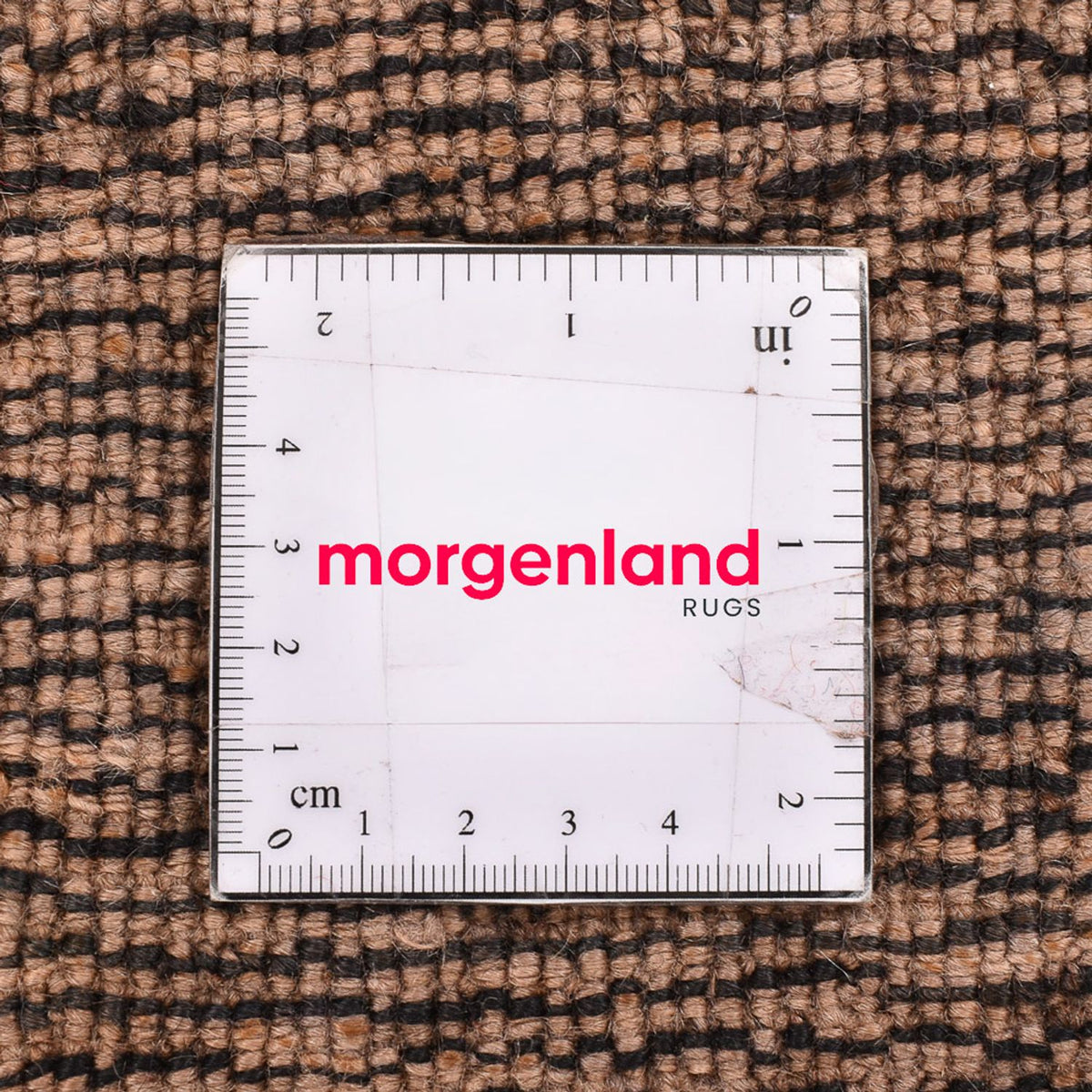 Persisk tæppe - Nomadisk firkantet  - 80 x 37 cm - mørk beige