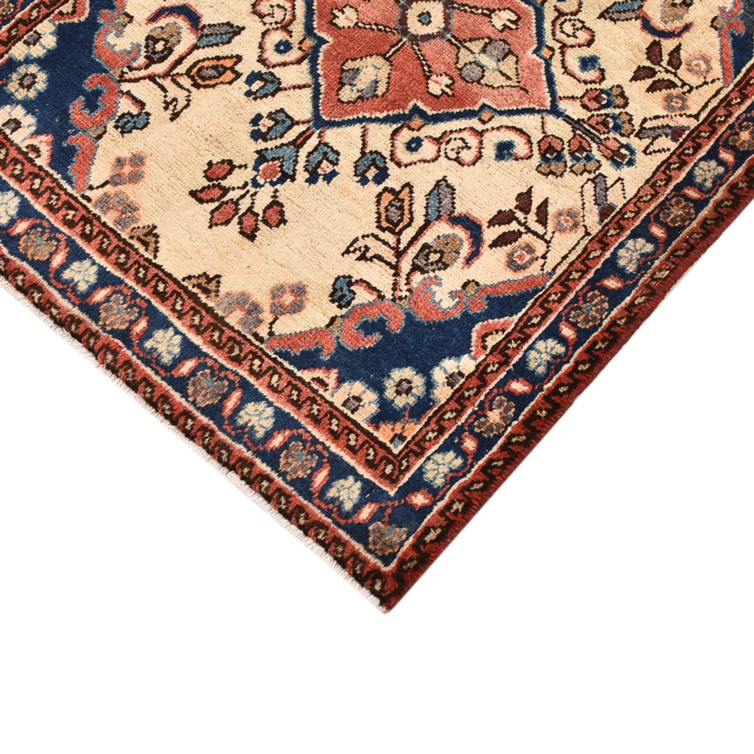 Persisk tæppe - Nomadisk - 75 x 58 cm - beige