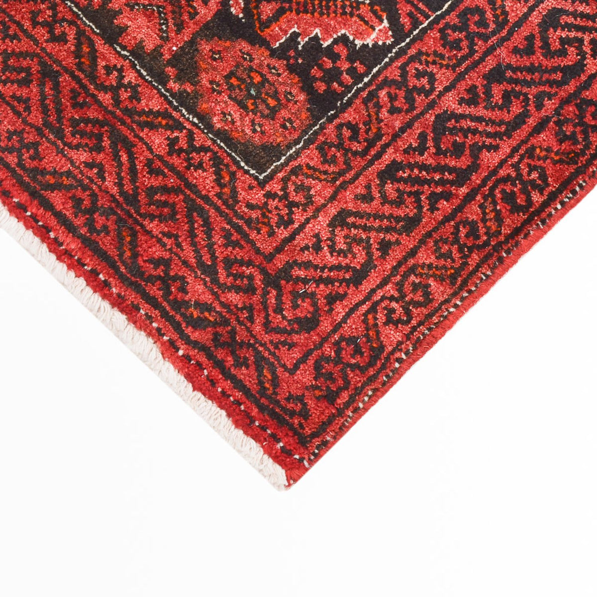Persisk tæppe - Nomadisk firkantet  - 43 x 40 cm - rød