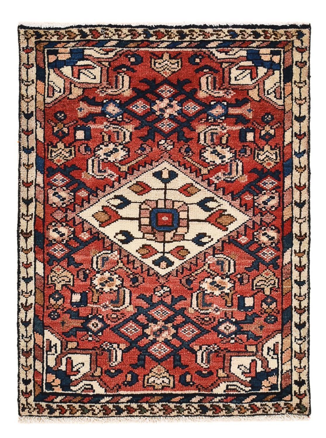 Persisk tæppe - Nomadisk - 75 x 56 cm - rød