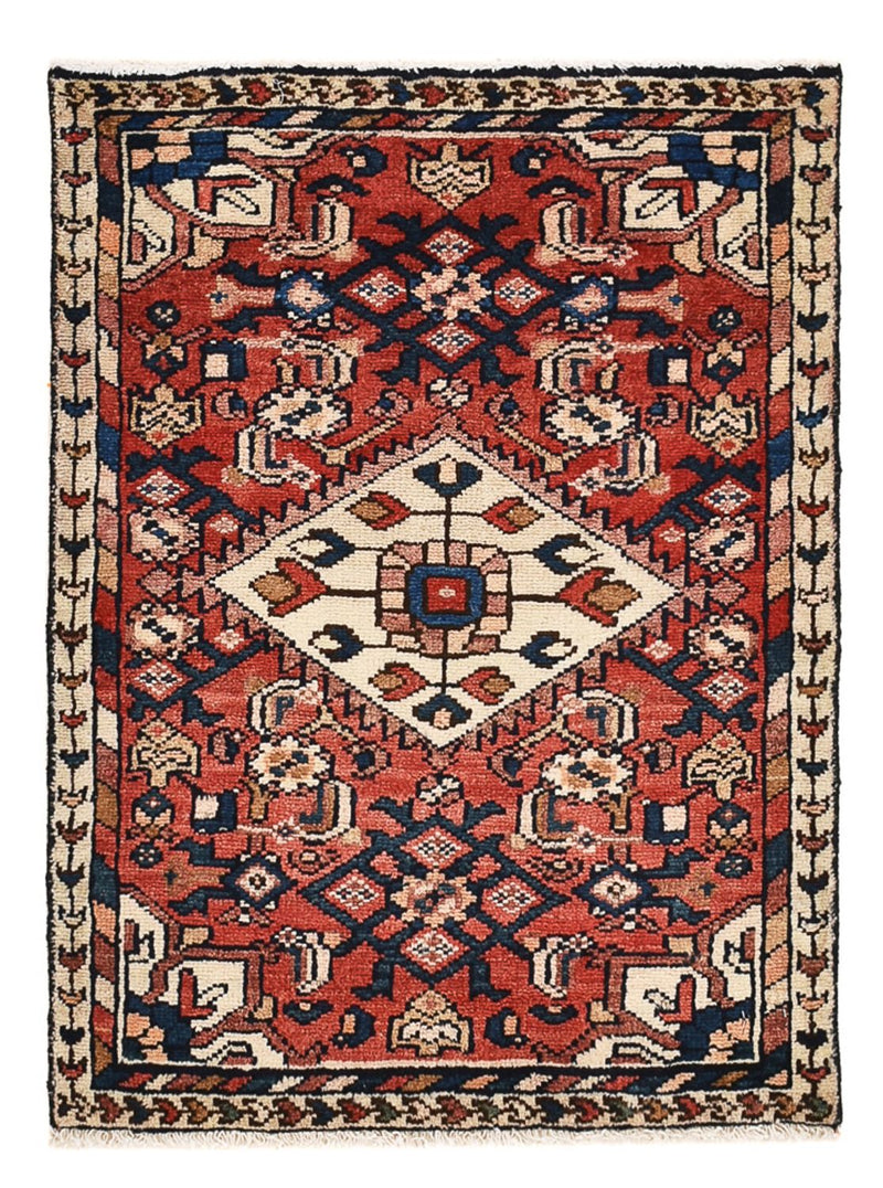 Persisk tæppe - Nomadisk - 75 x 56 cm - rød
