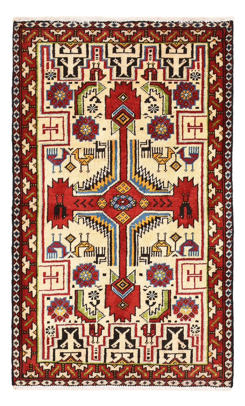 Persisk tæppe - Nomadisk - 100 x 60 cm - flerfarvet