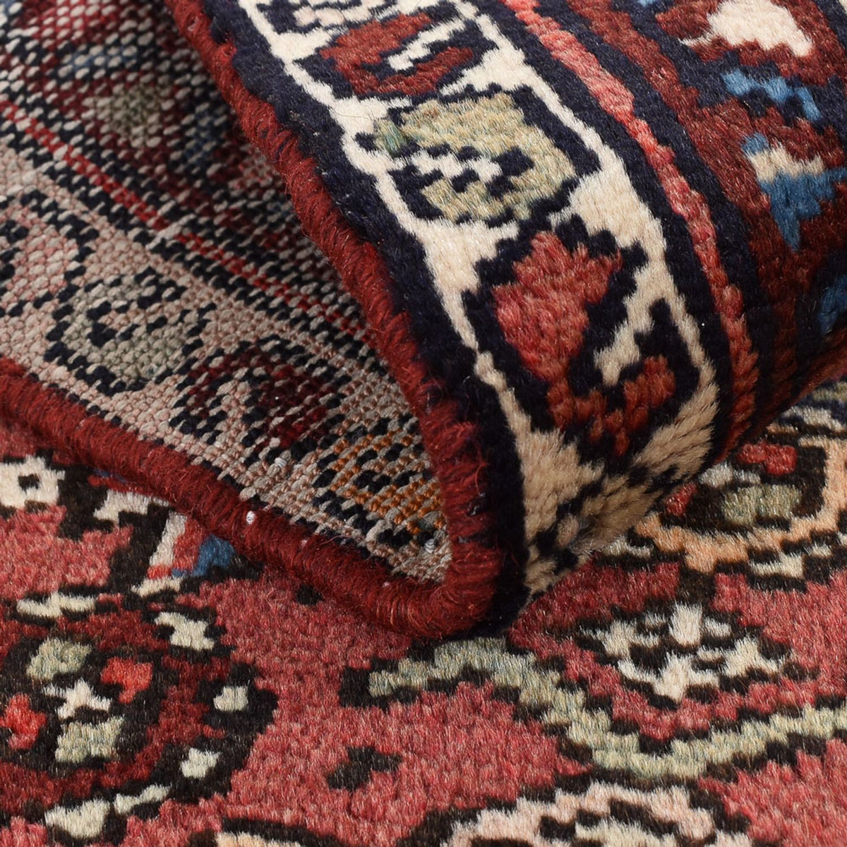 Persisk tæppe - Nomadisk - 97 x 67 cm - lysrød