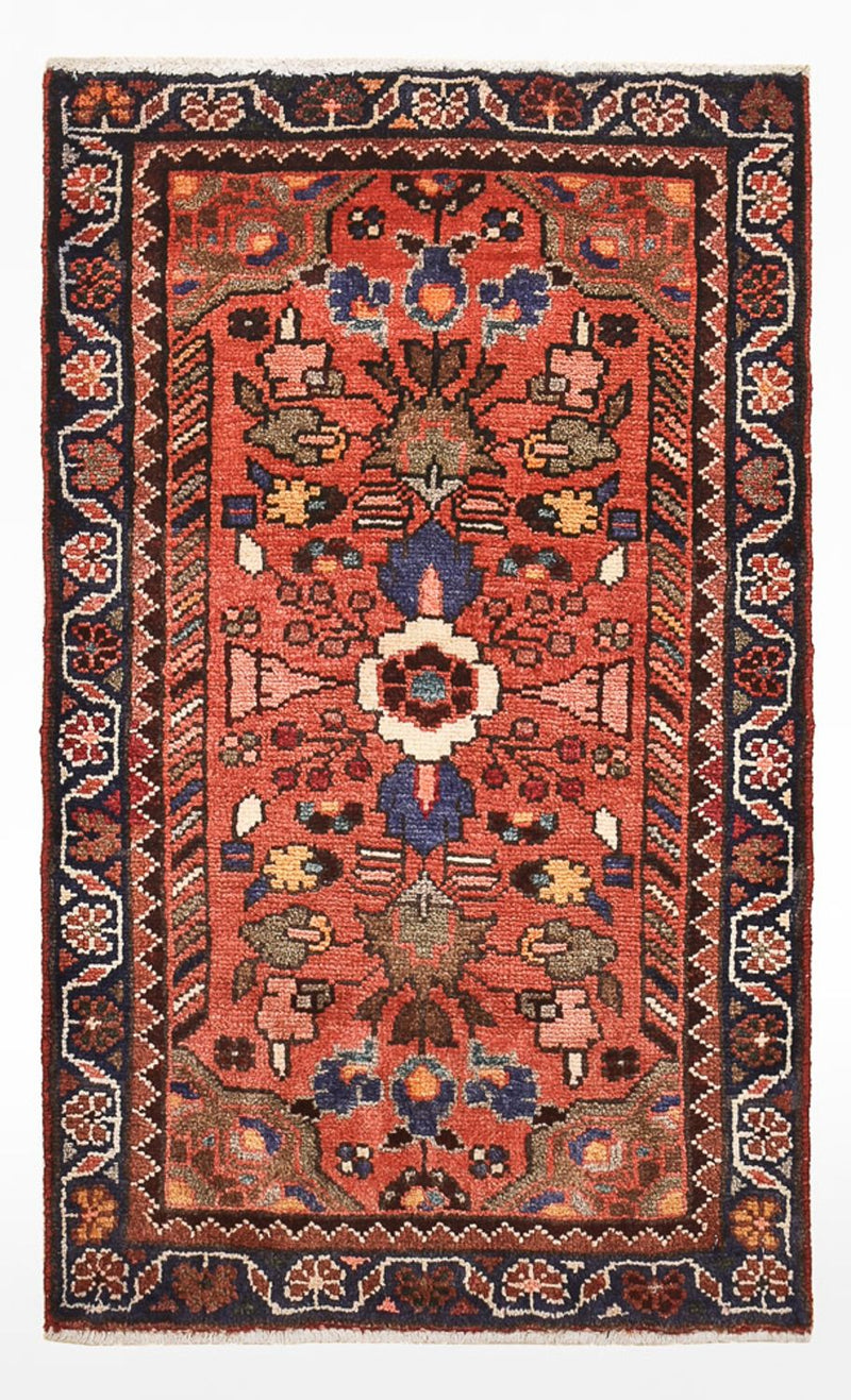 Persisk tæppe - Nomadisk - 87 x 53 cm - rød